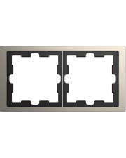 Двухместная рамка Schneider Electric D-Life MTN4020-6550 никель