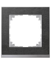 Одномісна рамка Schneider Electric M-PURE MTN4010-3669 камінь/алюміній