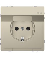 Розетка с заземлением Schneider Electric D-Life MTN2314-6033 с крышкой IP44 сахара