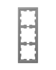 Трьомісна рамка Schneider Electric D-Life MTN4030-6536 нержавіюча сталь