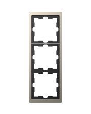 Трьомісна рамка Schneider Electric D-Life MTN4030-6550 нікель