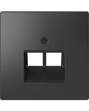 Центральная накладка Schneider Electric D-Life MTN4522-6034 2хRJ45 антрацит