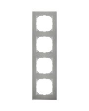 Чотирьохмісна рамка Schneider Electric M-PURE MTN4040-3646 сталь/алюміній