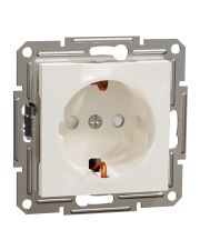 Розетка с заземлением и шторками Schneider Electric Asfora без рамки кремовая (EPH2970223)