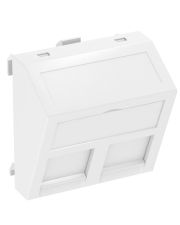 Кутовая накладка для супортов модуля OBO Bettermann 45х45 2хRJ45 R&M Cat.5 та Cat.6 белая (6119298)