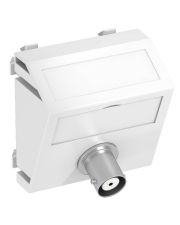 Кутовая BNC розетка OBO Bettermann modul 45 белая (6105030)