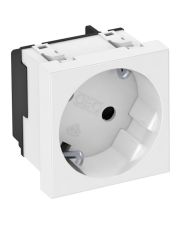 Розетка OBO Bettermann modul 45 с заземлением и шторками 250В 16A 33˚ красная (6120079)