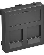 Накладка для супортов модуля OBO Bettermann 45х45 2x45 cat.6a черно-серая (6119216)