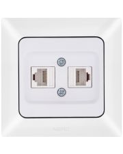 Компьютерная розетка NE-AD ARAS 93-110-21-D2 2 CAT5E белая