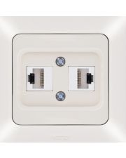 Компьютерная розетка NE-AD ARAS 93-111-21-D2 2 CAT5E кремовая