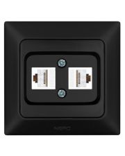 Компьютерная розетка NE-AD ARAS 93-124-21-D2 2 CAT5E черная