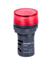 Сигнальный индикатор NOARK Ex9IL 1R плоский 24В AC/DC красный (105425)