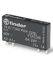Твердотельное ультратонкое реле SSR Finder 6A-24В DC 24В DC (348170249024)