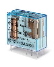 Миниатюрное реле Finder 2CO 8A 24В DC с блокировкой кнопки (465290240040)