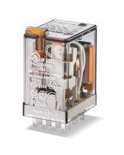Универсальное реле Finder 4CO 7A 24В DC с блокировкой кнопки (553490240040)