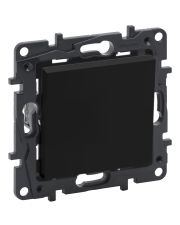 Одноклавишный выключатель Legrand Niloe Step 10А зажимной механизм черный (863501)
