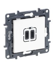 USB розетка Legrand Niloe Step С+C 15Вт 5В белая (863139)
