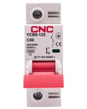 Автоматический выключатель CNC YCB9-125 1Р 80А 10kA C