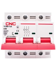 Автоматический выключатель CNC YCB9-125 3Р 80А 10kA C