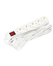 Удлинитель UEC ECO П05В 5 мест 2P+PE/5м 3х1мм2 10А/250В с выключателем