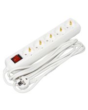 Удлинитель UEC ECO П05В 5 мест 2P+PE/3м 3х1мм2 10А/250В с выключателем