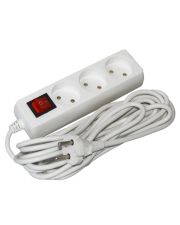 Удлинитель UEC STANDART П03В 3 места 2Р/5м. 2х0.75 10А/250 с выключателем