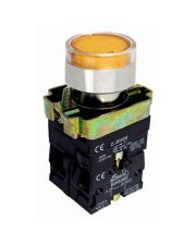 Кнопка с подсветкой ElectrO ВW3561NONCYi PB2-ВW3561 Ø22мм NO+NC желтая