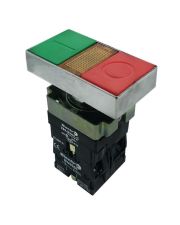 Двойная кнопка с подсветкой ElectrO BW8365NONCL PB2-ВW8365 Ø22мм NO+NC "Старт/Стоп" красная/зеленая