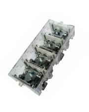 Монтажный кабельный разветвитель ElectrO RKO376X4 35x6x4 1х35мм2/4х6мм2х4 под опломбирование с крышкой 125A/75A 400B