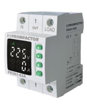 Однофазне реле контролю напруги та струму Promfactor FRVA1-63A