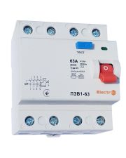 Устройство защитного отключения ElectrO 60RCD63425Е30 ПЗВ1-63 4P 25А 30мА 6кА АС