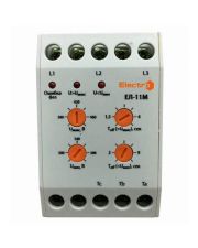 Реле контролю напруги та послідовності фаз ElectrO EL11M3N4 ЕЛ-11М 3Р+N 4 регулювання 380В