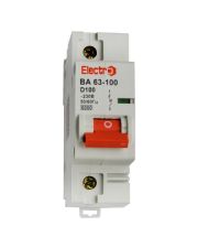 Автоматичний вимикач ElectrO 60VA100D1100 ВА63-100 1P 100А 6кА D
