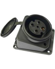 Угловая розетка ElectrO PCК124К 3P+PE 32А 400В с защитной крышкой с/к IP44