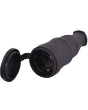 Розетка ElectrO PCК212 2P+PE 16А 250В с защитной крышкой с/к IP44