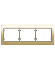Тройная рамка Siemens Mega S22003-DM (золото мальта)