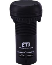 Моноблочна втоплена кнопка ETI 004771453 ECF-10-C (1NO чорна)