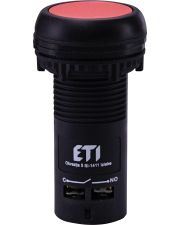 Моноблочна втоплена кнопка ETI 004771470 ECF-11-R (1NO+1NC червона)