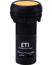 Моноблочна втоплена кнопка ETI 004771472 ECF-11-Y (1NO+1NC жовта)