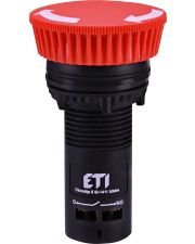Кнопка моноблочна грибок ETI 004771482 ECM-T10-R (відключення поворотом 1NO червона)