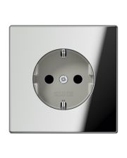 Розетка с накладкой Jung LS GCR1521KI с защитными шторками хром