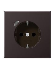 Розетка с накладкой Jung LS AL1520-18CD с USB темный алюминий