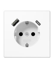 Розетка с накладкой Jung LS LS1520-15CAWW с USB тип (A+C) белый
