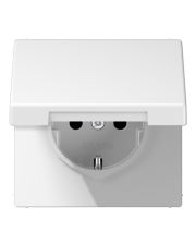 Розетка с накладкой Jung LS SPLS1520KLWW с крышкой белый