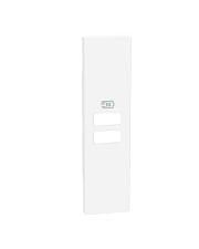Лицевая панель двойной USB розетки Bticino Living Now KW13C на 1 модуль (белая)