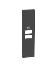 Лицевая панель двойной USB розетки Bticino Living Now KG13C на 1 модуль (черная)