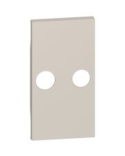 Лицевая панель TV розеток Bticino Living Now KM25M2 и кабельных выводов с 2 отверстиями (песочная)
