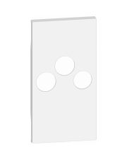Лицевая панель для розетки TV-R-SAT Bticino Living Now KW26M2 на 2 модуля (белая)