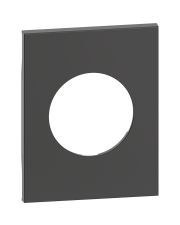 Лицевая панель розетки 2К+З немецкого стандарта Bticino Living Now KG04M3 на 3 модуля (черная)