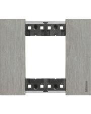 Рамка на 2 модуля Bticino Living Now KA4802ZG (Немецкий/Итальянский стандарт) сталь